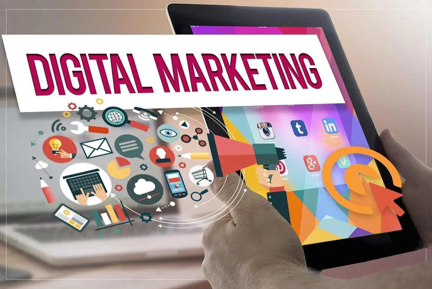 Digital marketing in computer 